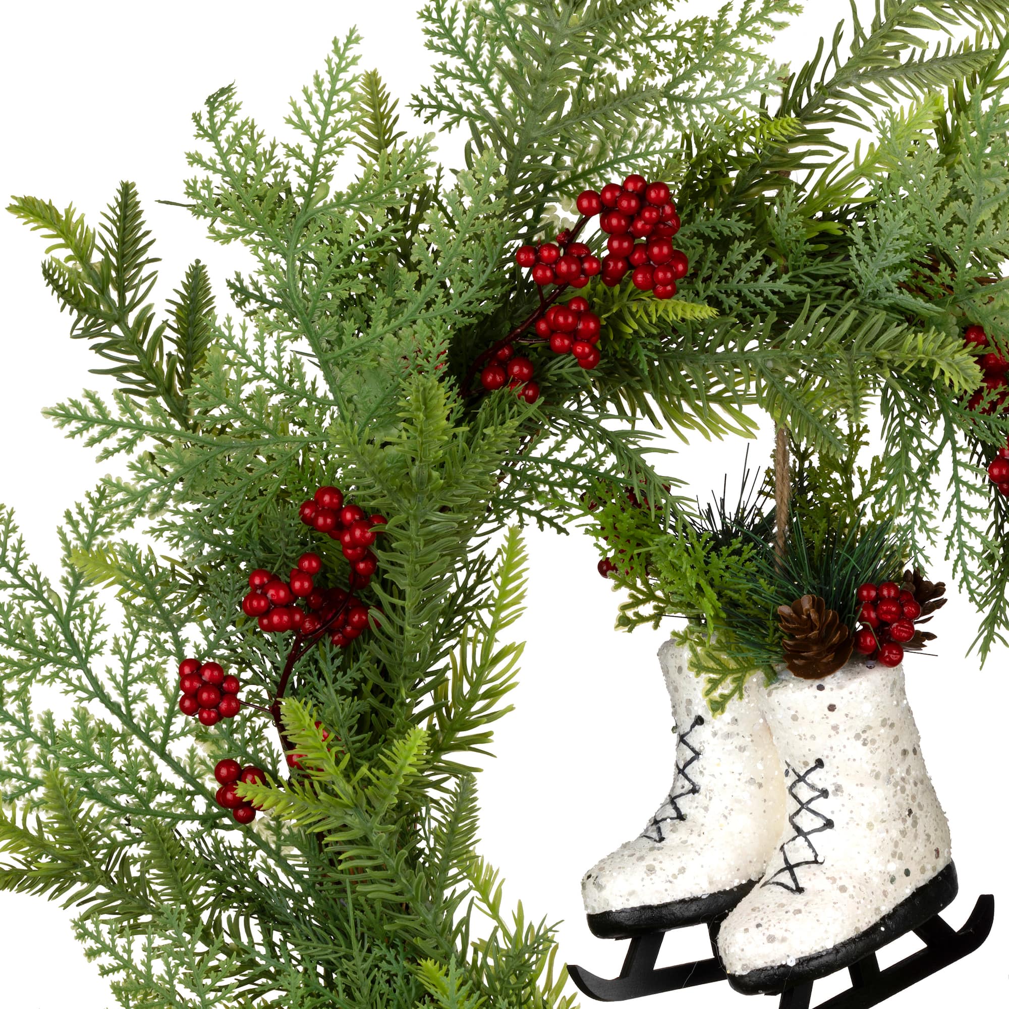 22" Winter Skates Wreath